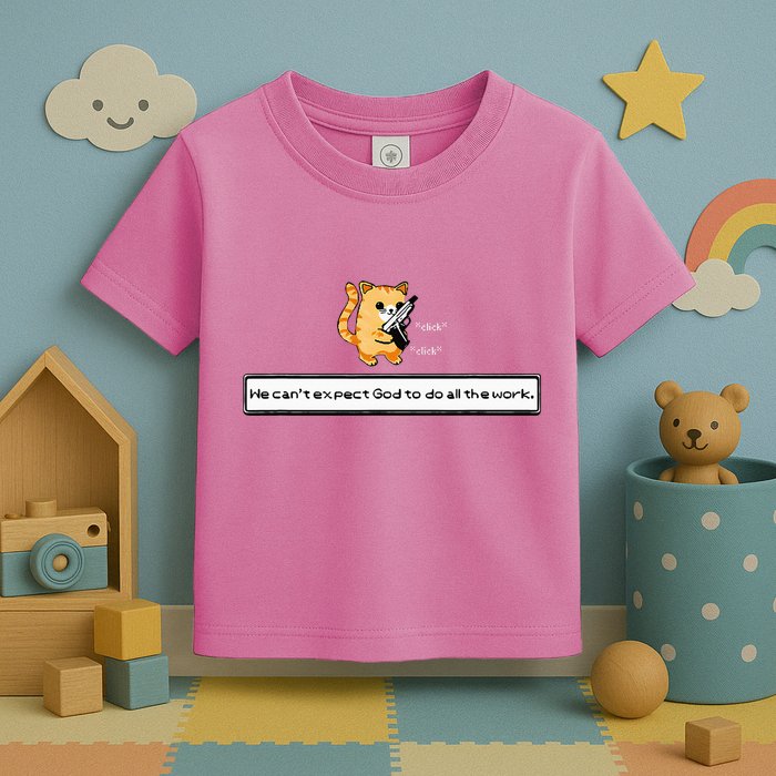 Squirt Click Click We CanT Expect God To Do All The Work Toddler T-Shirt