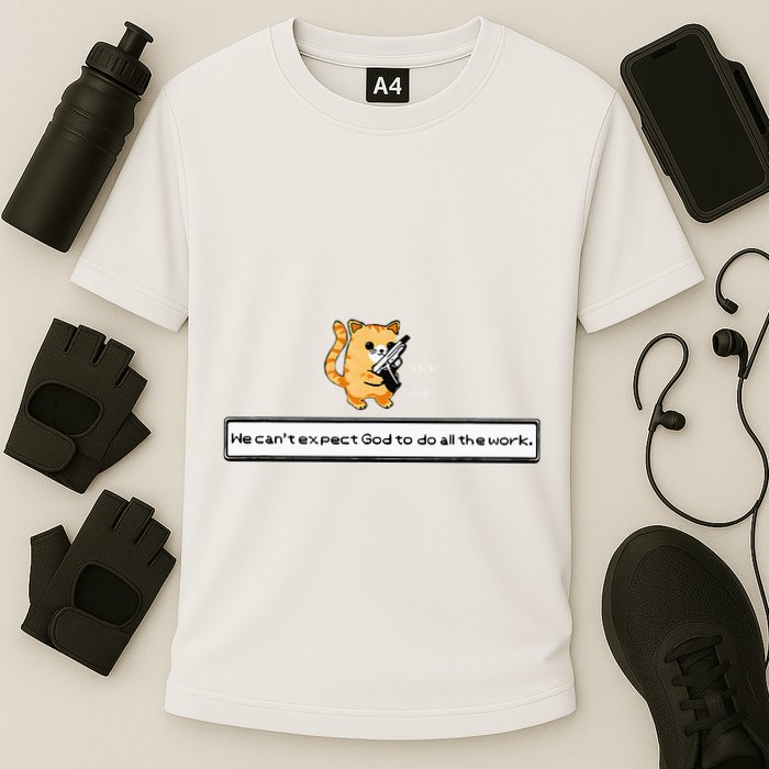 Squirt Click Click We CanT Expect God To Do All The Work Performance Shirt