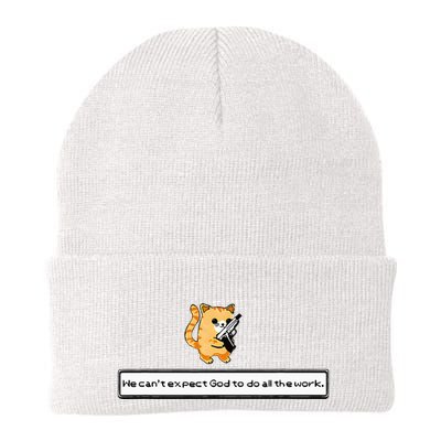 Squirt Click Click We CanT Expect God To Do All The Work Knit Cap Winter Beanie
