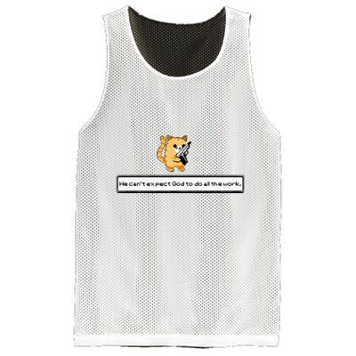 Squirt Click Click We CanT Expect God To Do All The Work Mesh Reversible Basketball Jersey Tank