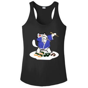 Sushi Chef Cool Gift Dabbing White Cat Meaningful Gift Ladies PosiCharge Competitor Racerback Tank