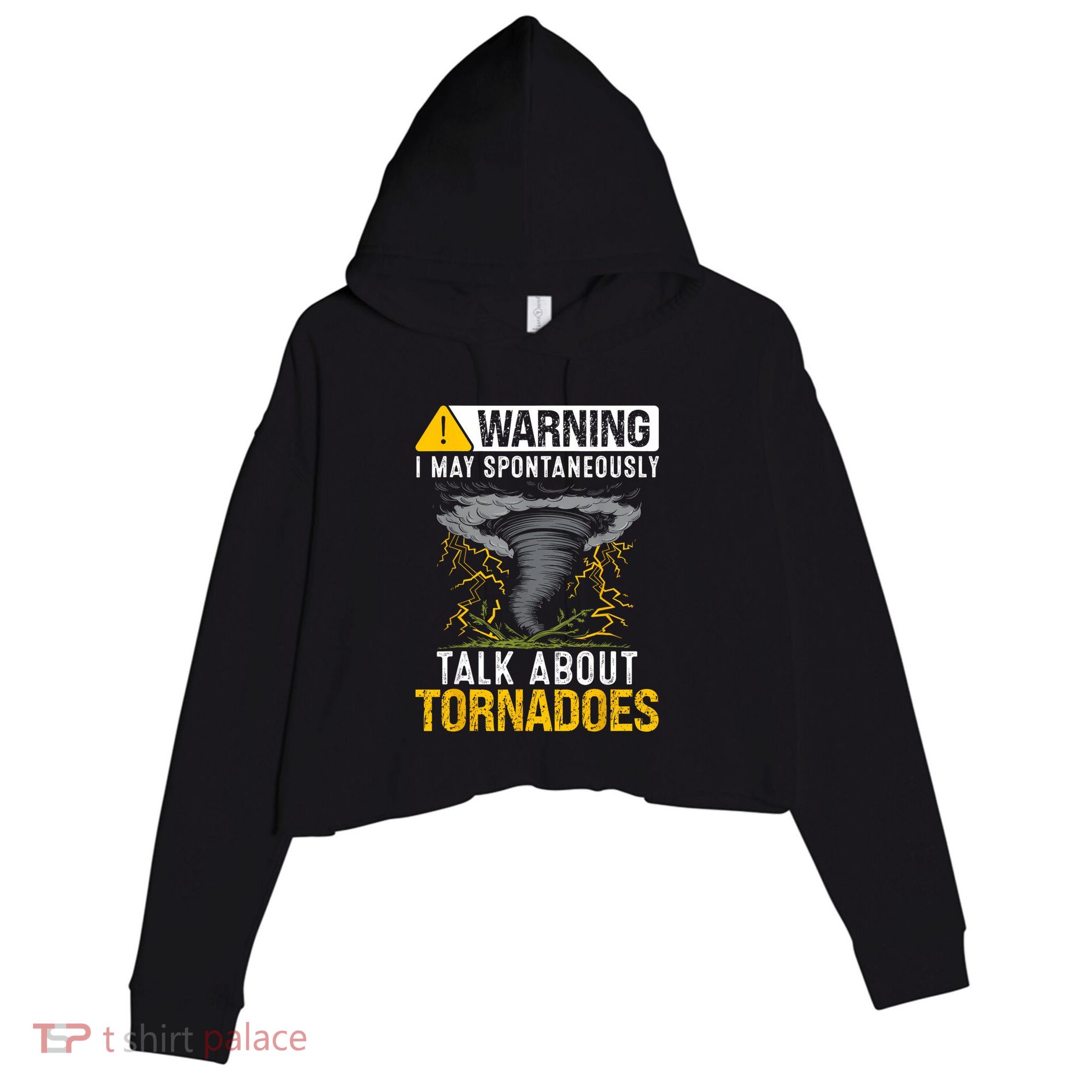 Storm Chaser Costume Tornado For Boy Meteorologist Tornado Crop Fleece Hoodie