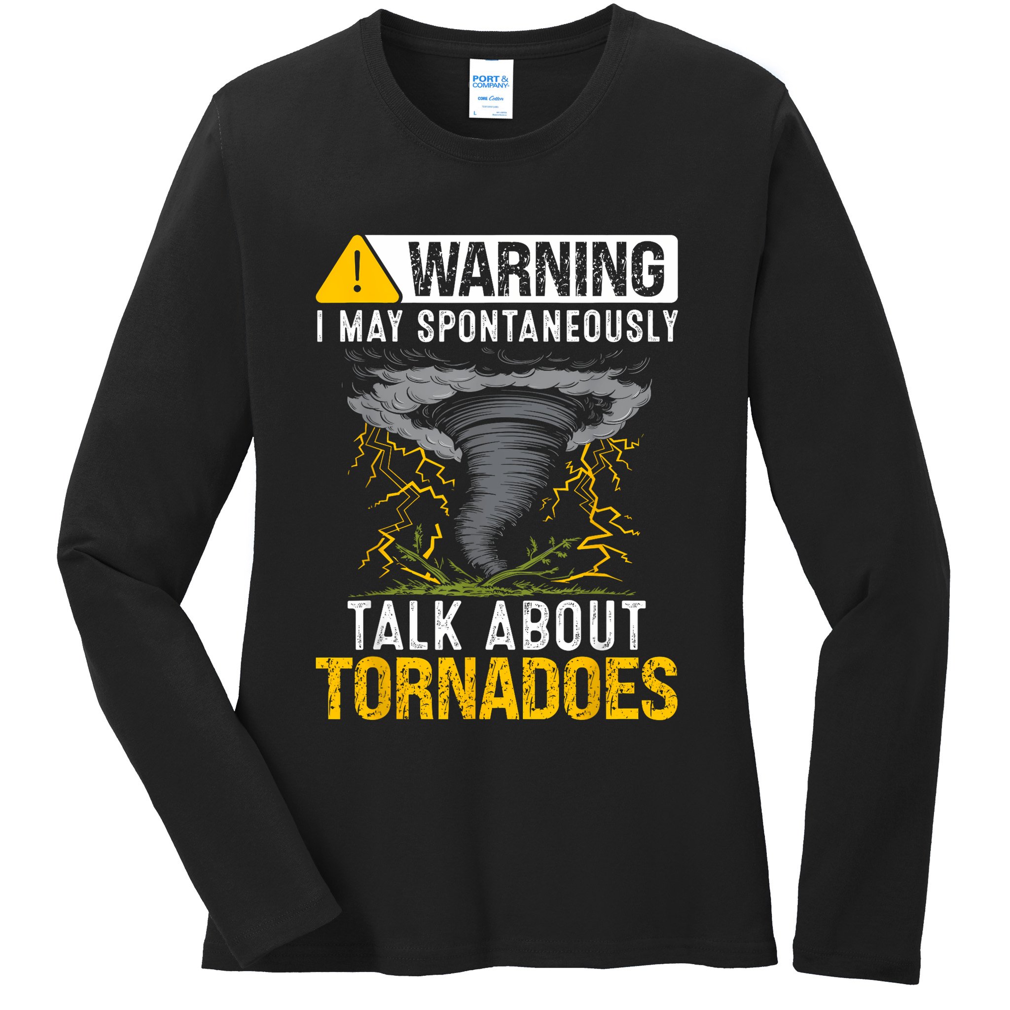 Storm Chaser Costume Tornado For Boy Meteorologist Tornado Ladies Long Sleeve Shirt