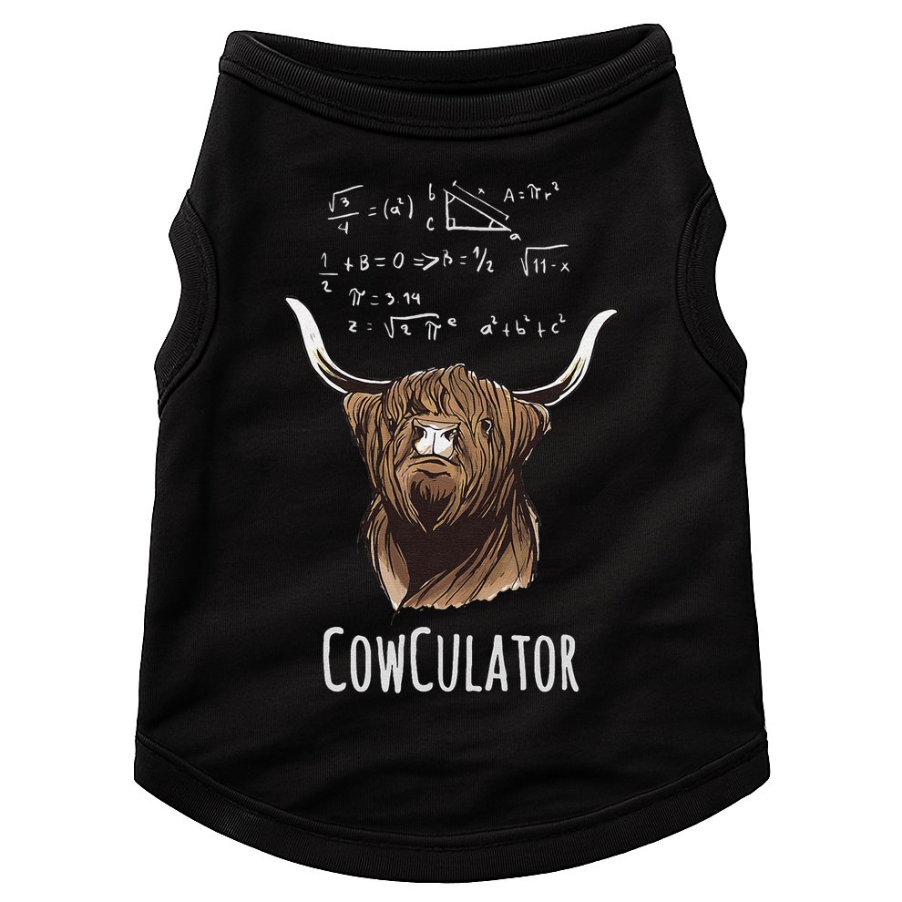 Scottisch Cow Cowculator Scottish Highland Cattle Doggie Tank