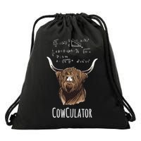 Scottisch Cow Cowculator Scottish Highland Cattle Drawstring Bag