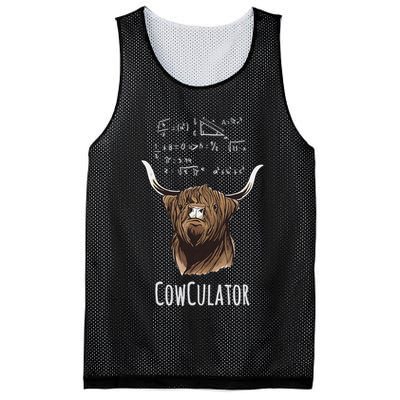 Scottisch Cow Cowculator Scottish Highland Cattle Mesh Reversible Basketball Jersey Tank