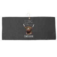 Scottisch Cow Cowculator Scottish Highland Cattle Large Microfiber Waffle Golf Towel