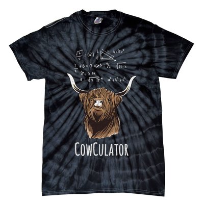 Scottisch Cow Cowculator Scottish Highland Cattle Tie-Dye T-Shirt