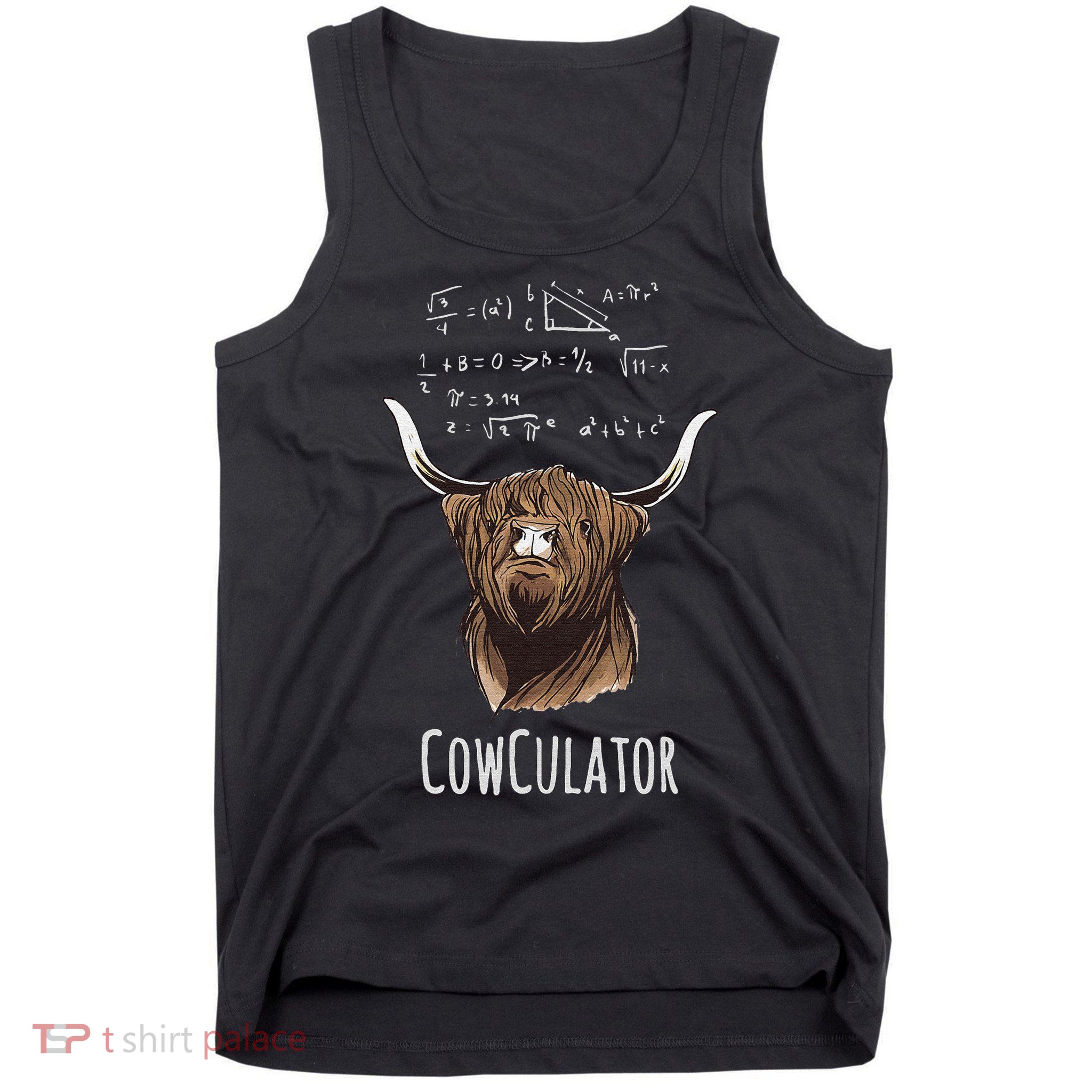 Scottisch Cow Cowculator Scottish Highland Cattle Tank Top