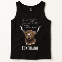 Scottisch Cow Cowculator Scottish Highland Cattle Tank Top
