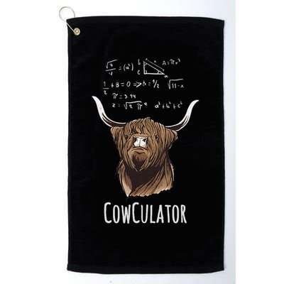 Scottisch Cow Cowculator Scottish Highland Cattle Golf Towel