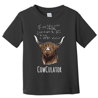 Scottisch Cow Cowculator Scottish Highland Cattle Toddler T-Shirt