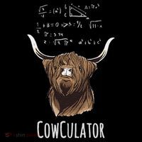 Scottisch Cow Cowculator Scottish Highland Cattle Cropped Pullover Crew