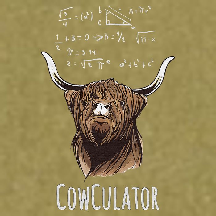 Scottisch Cow Cowculator Scottish Highland Cattle Garment-Dyed Women's Muscle Tee