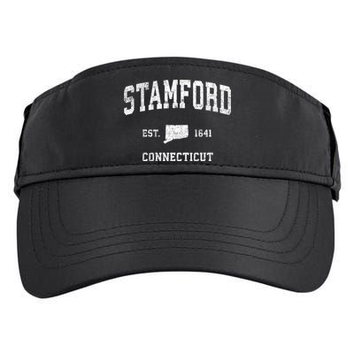 Stamford Connecticut Ct Vintage Established Sports Design Adult Drive Performance Visor