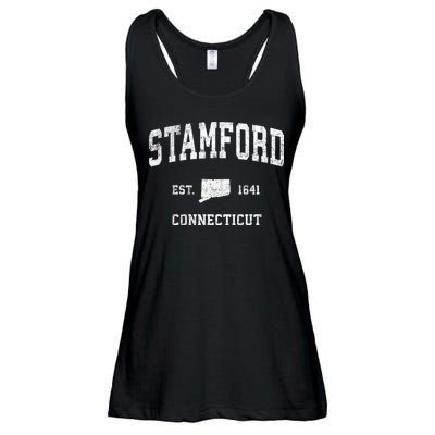 Stamford Connecticut Ct Vintage Established Sports Design Ladies Essential Flowy Tank