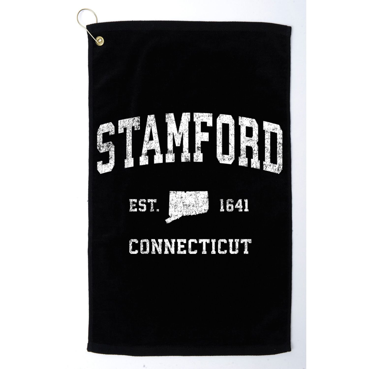 Stamford Connecticut Ct Vintage Established Sports Design Golf Towel