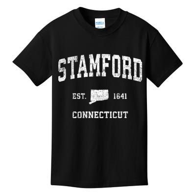 Stamford Connecticut Ct Vintage Established Sports Design Kids T-Shirt