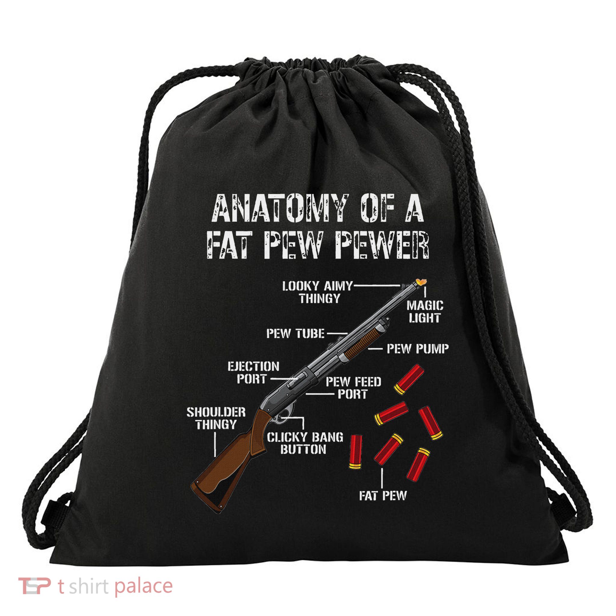 Sporting Clays Clay Target Shooting Trap Shooting Shotgun Drawstring Bag