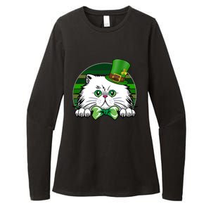 Saint Catrick's Catty's Cat St Patrick's Day Paddy's Gift Womens CVC Long Sleeve Shirt