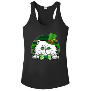 Saint Catrick's Catty's Cat St Patrick's Day Paddy's Gift Ladies PosiCharge Competitor Racerback Tank