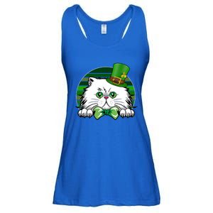 Saint Catrick's Catty's Cat St Patrick's Day Paddy's Gift Ladies Essential Flowy Tank