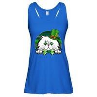 Saint Catrick's Catty's Cat St Patrick's Day Paddy's Gift Ladies Essential Flowy Tank