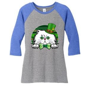 Saint Catrick's Catty's Cat St Patrick's Day Paddy's Gift Women's Tri-Blend 3/4-Sleeve Raglan Shirt