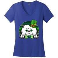 Saint Catrick's Catty's Cat St Patrick's Day Paddy's Gift Women's V-Neck T-Shirt