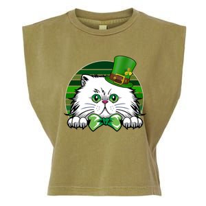 Saint Catrick's Catty's Cat St Patrick's Day Paddy's Gift Garment-Dyed Women's Muscle Tee