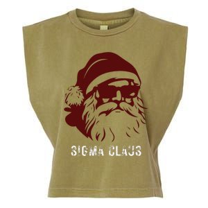 Sigma Claus Cool Santa Meme Rizzler Brainrot Christmas Garment-Dyed Women's Muscle Tee