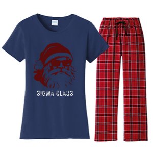 Sigma Claus Cool Santa Meme Rizzler Brainrot Christmas Women's Flannel Pajama Set