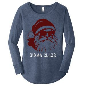 Sigma Claus Cool Santa Meme Rizzler Brainrot Christmas Women's Perfect Tri Tunic Long Sleeve Shirt