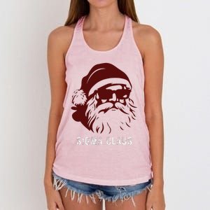 Sigma Claus Cool Santa Meme Rizzler Brainrot Christmas Women's Knotted Racerback Tank