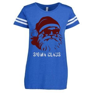 Sigma Claus Cool Santa Meme Rizzler Brainrot Christmas Enza Ladies Jersey Football T-Shirt