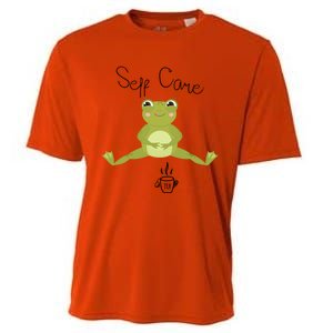 Self Care Cute Kawaii Frog Ing Tea Funny Frog Gift Cooling Performance Crew T-Shirt