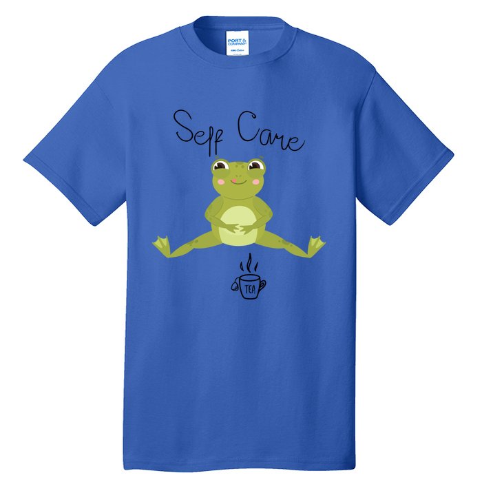 Self Care Cute Kawaii Frog Ing Tea Funny Frog Gift Tall T-Shirt