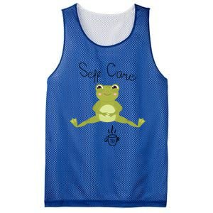 Self Care Cute Kawaii Frog Ing Tea Funny Frog Gift Mesh Reversible Basketball Jersey Tank