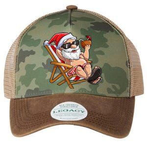 Santa Claus Christmas in July Tropical Hawaiian Xmas Legacy Tie Dye Trucker Hat