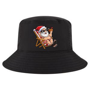 Santa Claus Christmas in July Tropical Hawaiian Xmas Cool Comfort Performance Bucket Hat