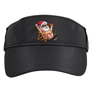 Santa Claus Christmas in July Tropical Hawaiian Xmas Adult Drive Performance Visor