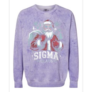 Sigma Claus Cool Santa Funny Christmas Riz Z Rizzler Meme Colorblast Crewneck Sweatshirt