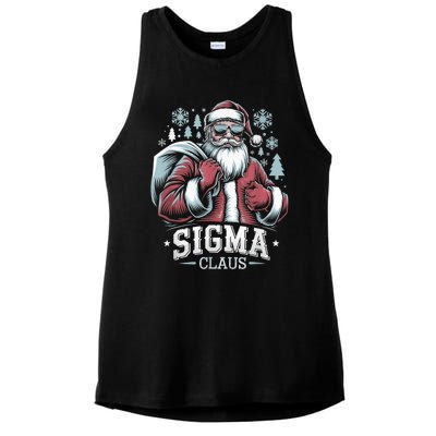 Sigma Claus Cool Santa Funny Christmas Riz Z Rizzler Meme Ladies PosiCharge Tri-Blend Wicking Tank