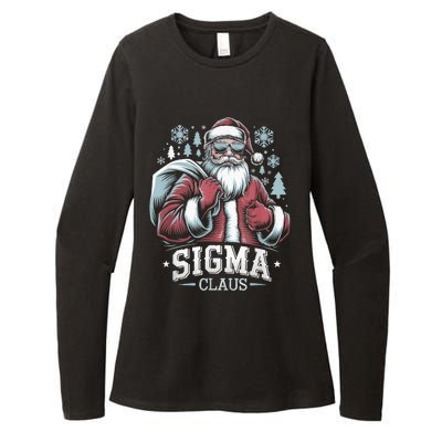 Sigma Claus Cool Santa Funny Christmas Riz Z Rizzler Meme Womens CVC Long Sleeve Shirt