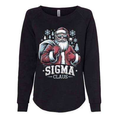 Sigma Claus Cool Santa Funny Christmas Riz Z Rizzler Meme Womens California Wash Sweatshirt