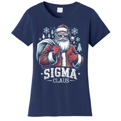 Sigma Claus Cool Santa Funny Christmas Riz Z Rizzler Meme Women's T-Shirt