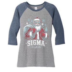 Sigma Claus Cool Santa Funny Christmas Riz Z Rizzler Meme Women's Tri-Blend 3/4-Sleeve Raglan Shirt