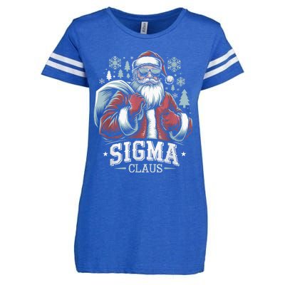 Sigma Claus Cool Santa Funny Christmas Riz Z Rizzler Meme Enza Ladies Jersey Football T-Shirt