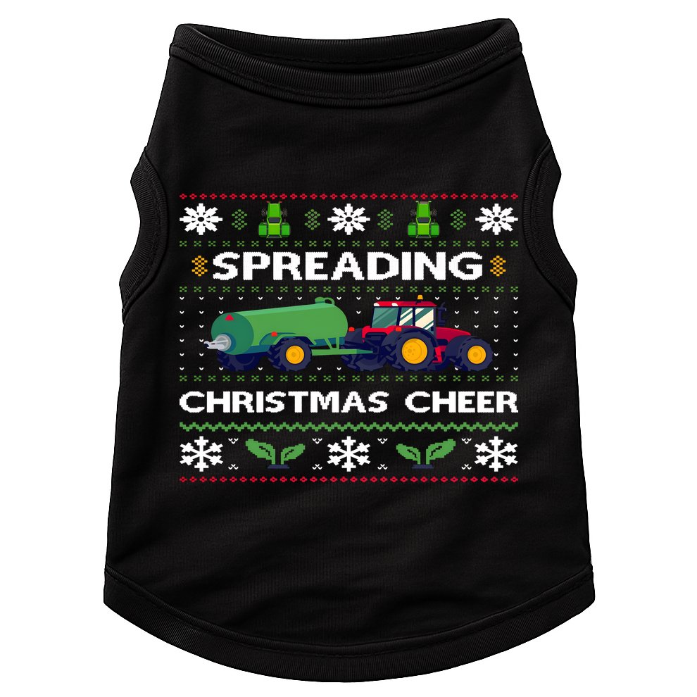Spreading Christmas Cheer Farm Tractor Farmer Doggie Tank