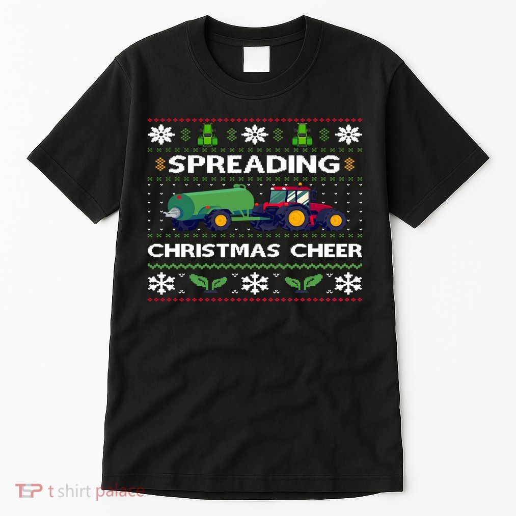 Spreading Christmas Cheer Farm Tractor Farmer Tall T-Shirt